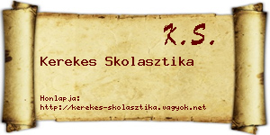Kerekes Skolasztika névjegykártya